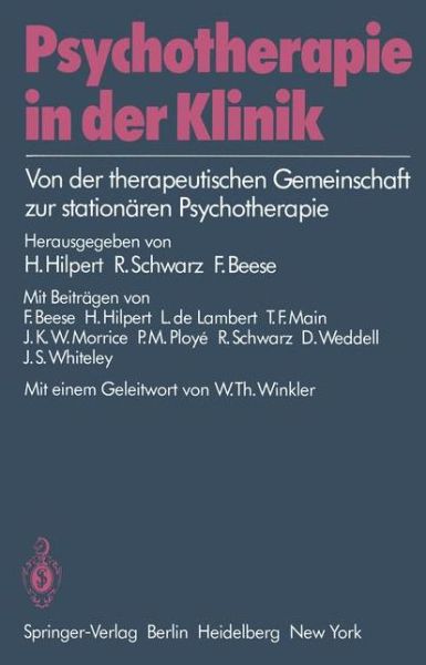 Cover for H Hilpert · Psychotherapie in Der Klinik (Paperback Bog) (1981)