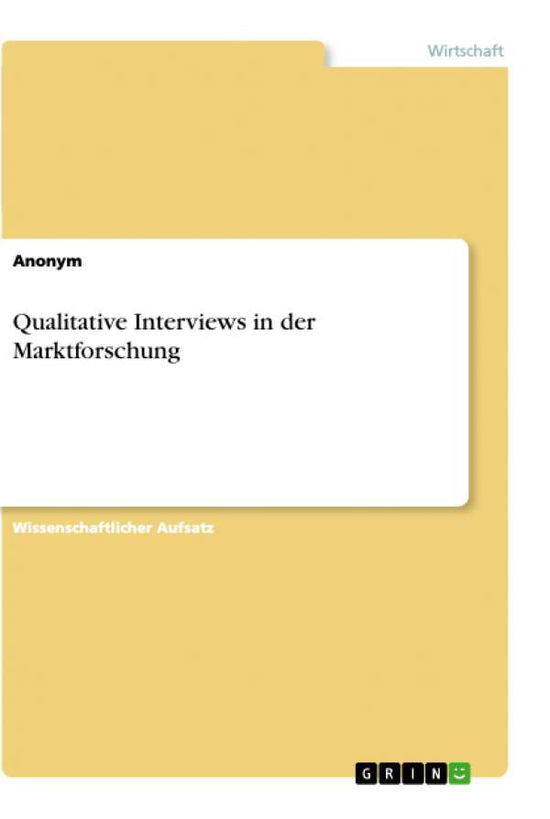 Cover for Nägele · Qualitative Interviews in der Ma (Book)