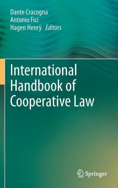 Cover for Dante Cracogna · International Handbook of Cooperative Law (Hardcover Book) [2013 edition] (2013)