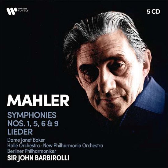 Cover for Barbirolli, John / Janet Baker / Halle Orchestra / New Philharmonia Orchestra · Mahler Symphonies Nos. 1, 5, 6 &amp; 9/lieder (CD) (2021)