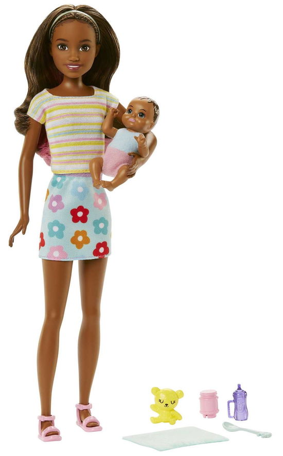 Cover for Barbie  Skipper Babysitter Brown hair Doll with Baby Doll Toys (MERCH)