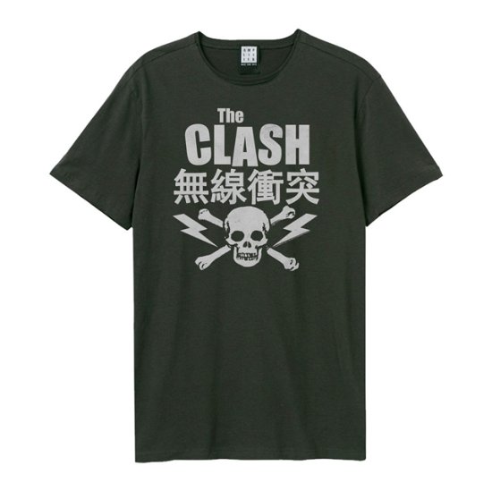 Clash Bolt Amplified X Large Vintage Charcoal T Shirt - The Clash - Produtos - AMPLIFIED - 5054488068286 - 