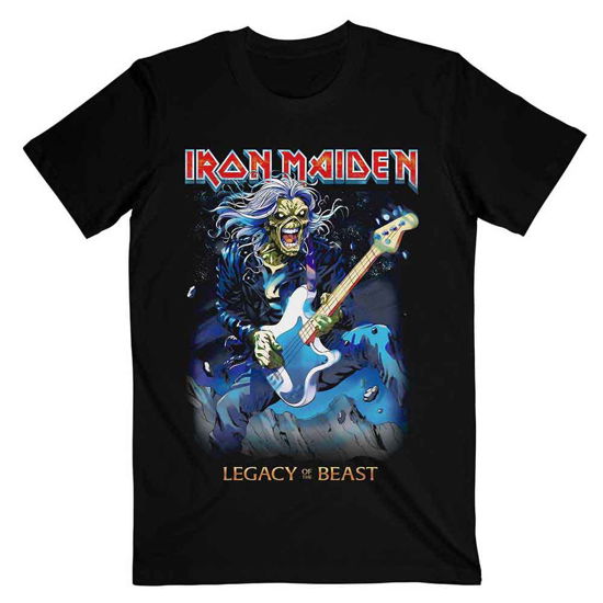 Iron Maiden Unisex T-Shirt: Eddie on Bass - Iron Maiden - Marchandise - ROCK OFF - 5056170639286 - 