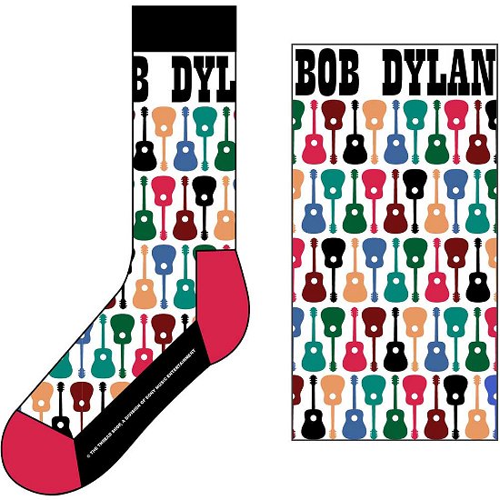 Bob Dylan Unisex Ankle Socks: Guitar Pattern (UK Size 7 - 11) - Bob Dylan - Merchandise -  - 5056561028286 - 