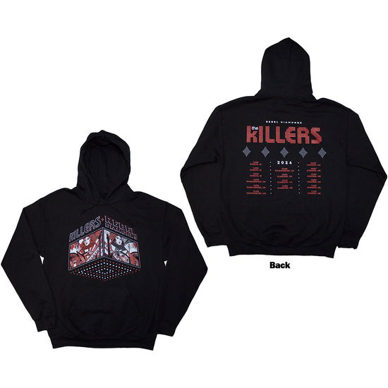 Cover for Killers - The · The Killers Unisex Pullover Hoodie: Tour '24 Rebel Diamonds (Black) (Back Print &amp; Ex-Tour) (Hoodie) [size XXL] (2024)