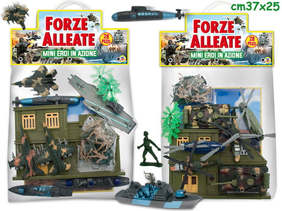 Cover for Forze Alleate · Forze Alleate - Busta Soldatini Con Fortino 28 Pz (Assortimento) (Leksaker)