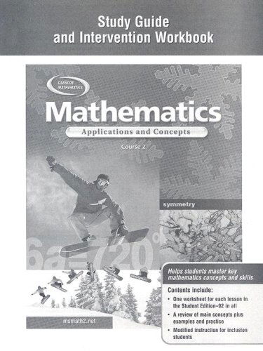 Cover for Mcgraw-hill · Mathematics: Applications and Concepts, Course 2, Study Guide and Intervention Workbook (Paperback Book) (2003)