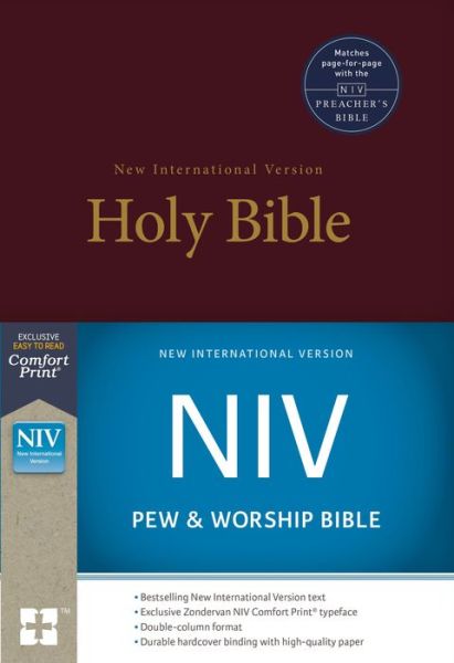 Cover for Zondervan · NIV, Pew and Worship Bible, Hardcover, Burgundy (Hardcover Book) (2017)