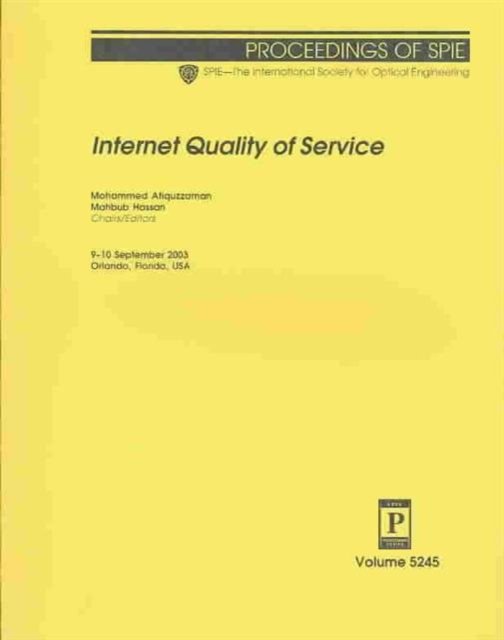 Internet Quality of Service (Proceedings of SPIE) - Hassan - Livros - SPIE Press - 9780819451286 - 31 de dezembro de 2003