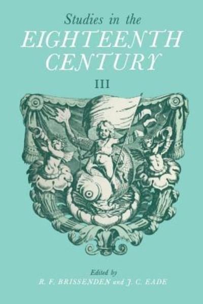 Cover for R F Brissenden · Studies in the Eighteenth Century III (Pocketbok) (1976)