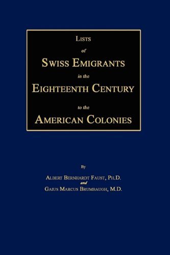 Cover for Gaius Marcus Brumbaugh · Lists of Swiss Emigrants in the Eighteenth Century to the American Colonies. Two Volumes in One (Paperback Book) (2011)