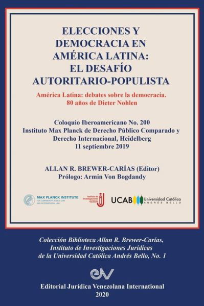Elecciones Y Democracia En America Latina - Allan R Brewer-Carias - Kirjat - Fundacion Editorial Juridica Venezolana - 9781636255286 - sunnuntai 22. marraskuuta 2020