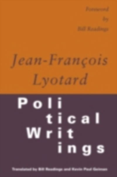 Cover for Jean-Francois Lyotard · Political Writings (Hardcover Book) (1993)