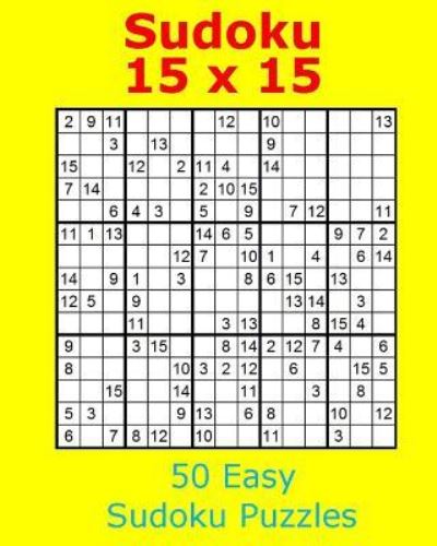 Cover for Jacob James · Sudoku 15 X 15 50 Easy Sudoku Puzzles (Paperback Book) (2017)