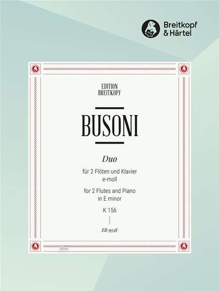 Cover for Busoni · Duo e-moll op. 43 K 156 (Book)