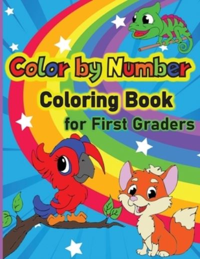 Cover for Mel Eids · Color By Number For First Graders: Color By Number For Kids Ages 4-8 - Cute Baby Animals Coloring Book - Markers OK (Paperback Book) (2021)