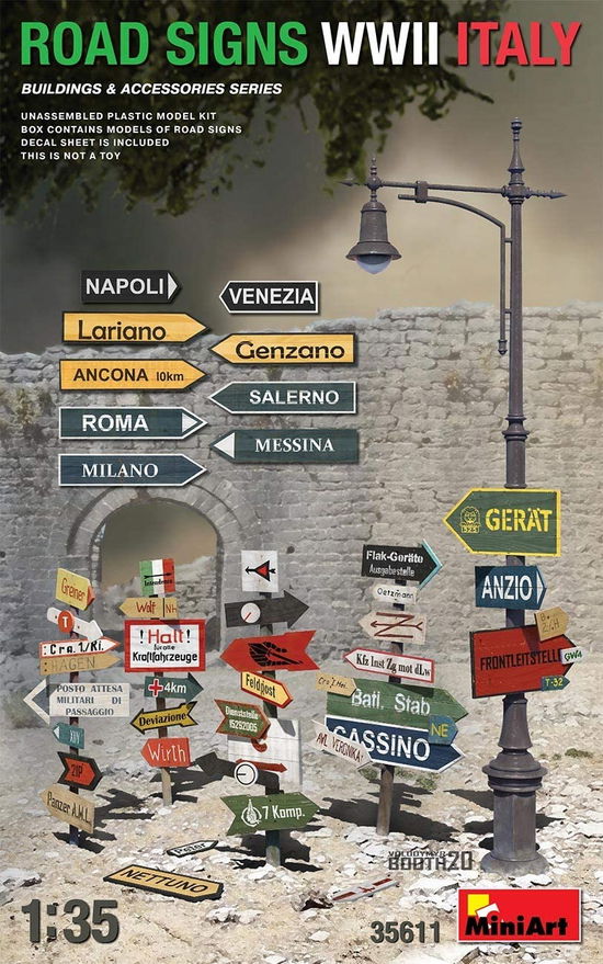 Cover for MiniArt · 1/35 Road Signs Wwii Italy (Legetøj)