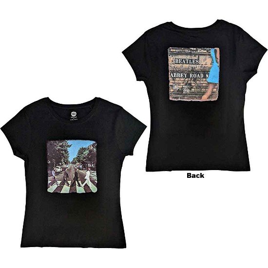 The Beatles Ladies T-Shirt: Vintage Abbey Road (Back Print) - The Beatles - Merchandise - MERCHANDISE - 5055295316287 - 16. Dezember 2019