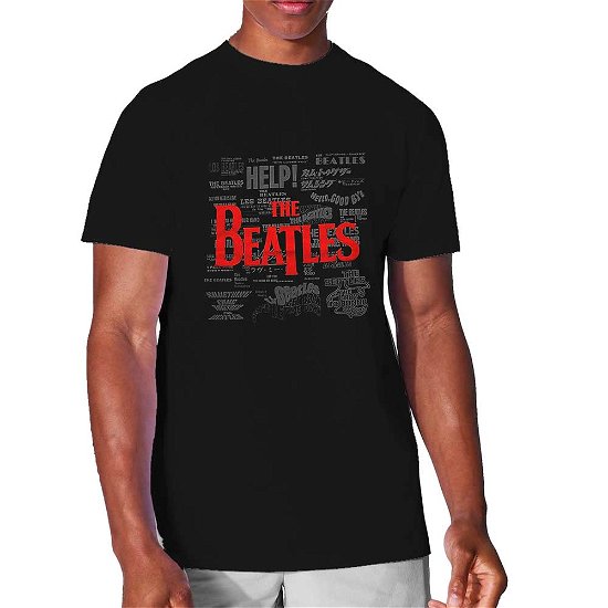 The Beatles Unisex Hi-Build T-Shirt: Titles & Logos - The Beatles - Merchandise -  - 5056561047287 - 
