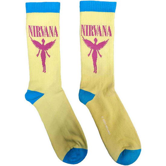 Cover for Nirvana · Nirvana Unisex Terry Socks: Angelic (Yellow) (UK Size 7 - 11) (Socks) [size M] (2023)