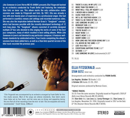 Like Someone In Love (Feat. Stan Getz) - Ella Fitzgerald - Musikk - JAZZ IMAGES (JEAN-PIERRE LELOIR SERIES) - 8436569194287 - 1. mai 2019