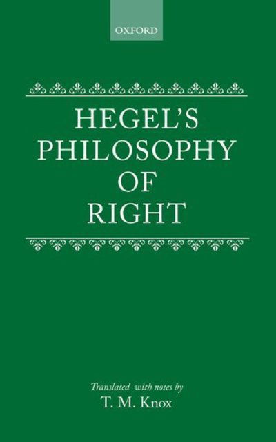 Cover for G. W. F. Hegel · Hegel's Philosophy of right (Inbunden Bok) (1963)