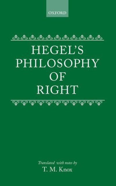 Cover for G. W. F. Hegel · Hegel's Philosophy of right (Hardcover Book) (1963)