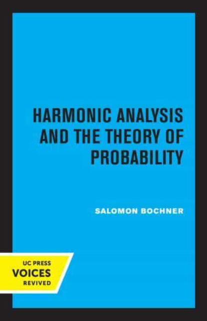 Cover for Saloman Bochner · Harmonic Analysis and the Theory of Probability (Paperback Book) (2022)