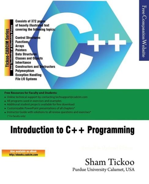Cover for Prof Sham Tickoo Purdue Univ · Introduction to C++ Programming (Taschenbuch) (2016)