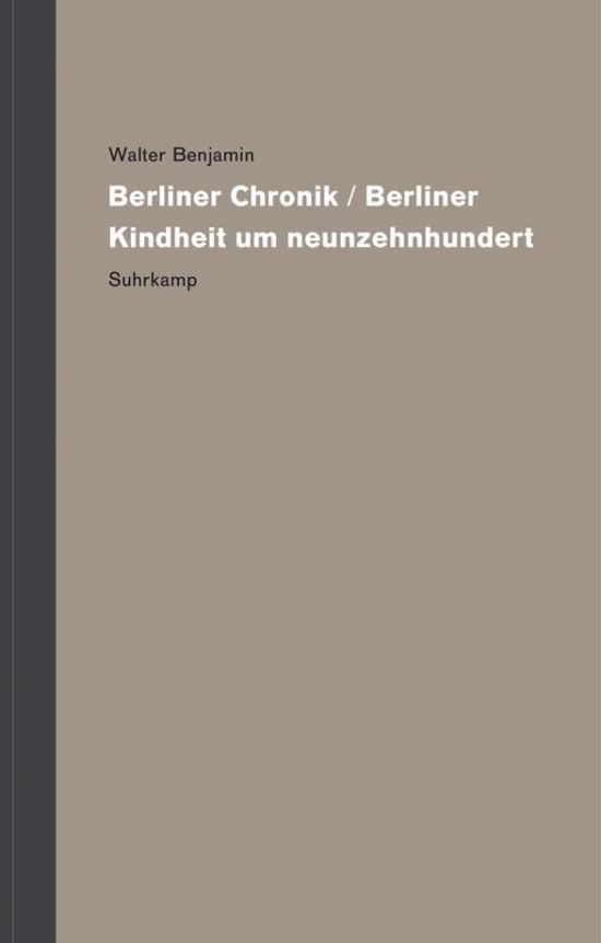Cover for Benjamin · Werke und Nachlaß. Krit.11 (Book)