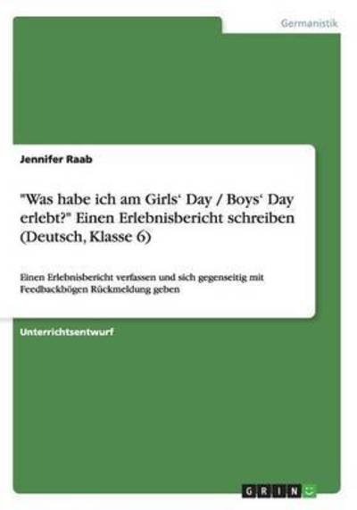 Cover for Raab · &quot;Was habe ich am Girls' Day / Boys (Book) (2016)