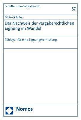 Cover for Schulze · Der Nachweis der vergaberechtli (Bog) (2020)