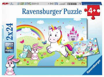 Puzzel sprookjesachtige eenhoorn: 2x24 stukjes - Ravensburger - Boeken - Ravensburger - 4005556078288 - 26 februari 2019