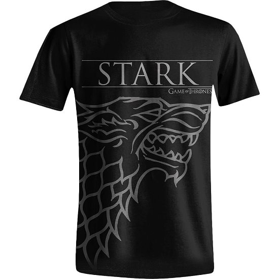 Game Of Thrones: Stark House Sigil Black (T-Shirt Unisex Tg. S) - Hbo - Andet -  - 5055139385288 - 