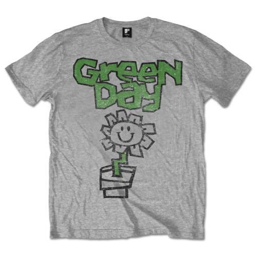 Green Day Unisex T-Shirt: Flower Pot - Green Day - Fanituote - ROFF - 5055295377288 - keskiviikko 14. tammikuuta 2015