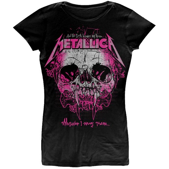 Metallica Ladies T-Shirt: Wherever I May Roam - Metallica - Merchandise -  - 5056012001288 - 