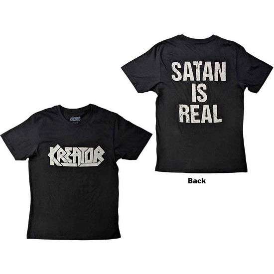 Kreator Unisex T-Shirt: Satan Is Real (Back Print) - Kreator - Merchandise -  - 5056737203288 - September 20, 2023