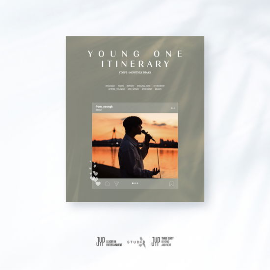 Young One Itinerary Stop 3: Monthly Diary Photo - Young K - Livros - JYP ENTERTAINMENT - 8809876707288 - 10 de fevereiro de 2023