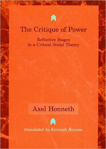Cover for Axel Honneth · The Critique of Power: Reflective Stages in a Critical Social Theory - Studies in Contemporary German Social Thought (Paperback Bog) [New edition] (1993)