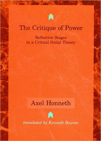 Cover for Axel Honneth · The Critique of Power: Reflective Stages in a Critical Social Theory - Studies in Contemporary German Social Thought (Paperback Book) [New edition] (1993)