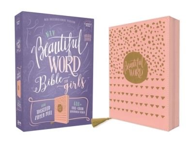 Cover for Zonderkidz · NIV, Beautiful Word Bible for Girls, Updated Edition, Leathersoft, Zippered, Pink, Red Letter, Comfort Print (Lederbuch) (2021)