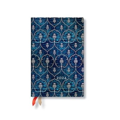 Cover for Paperblanks · Blue Velvet Mini Verso 12-month Dayplanner 2024 - Blue Velvet (Hardcover Book) (2023)