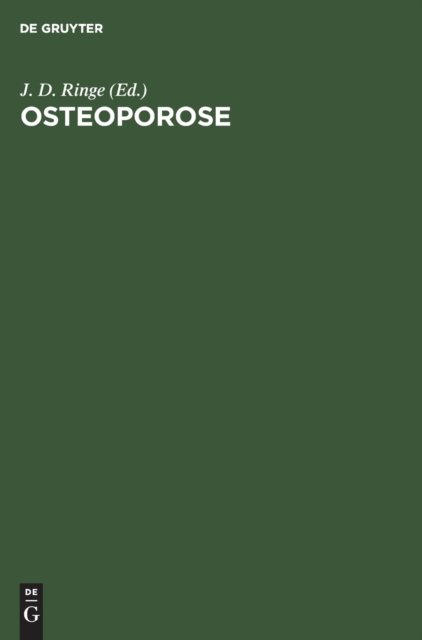 Cover for Herausgegeben Von · Osteoporose (Inbunden Bok) (1991)