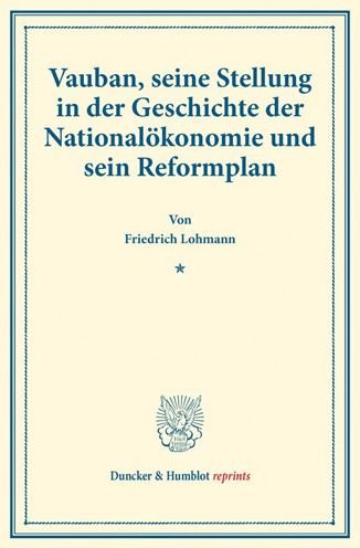 Cover for Lohmann · Vauban, seine Stellung in der G (Book) (2017)