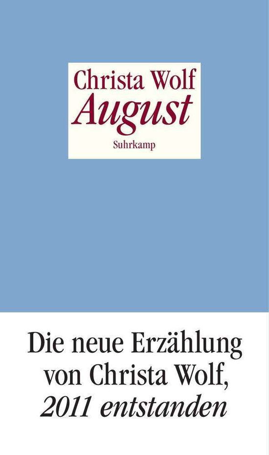 Cover for Christa Wolf · Wolf:august (Book)