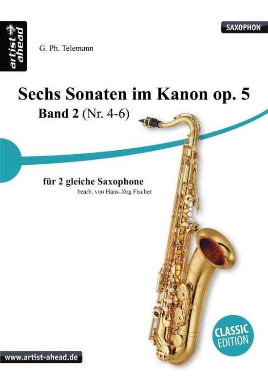 Cover for Telemann · 6 Sonaten im Kanon f.2Sax.02 (Buch)