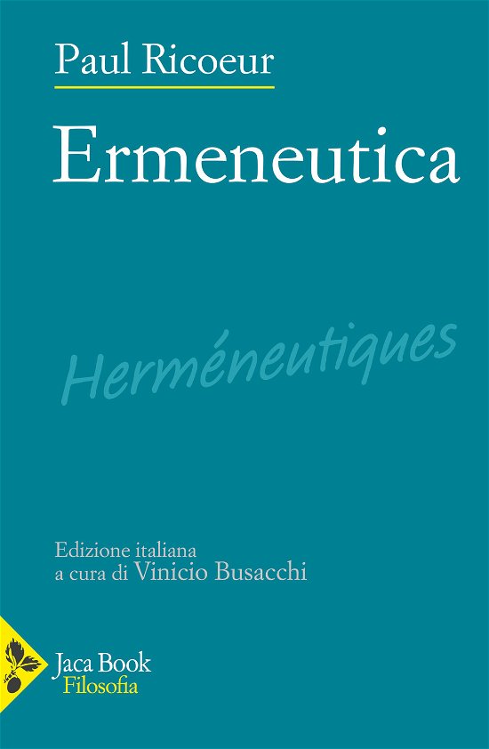 Cover for Paul Ricoeur · Ermeneutica (Book)