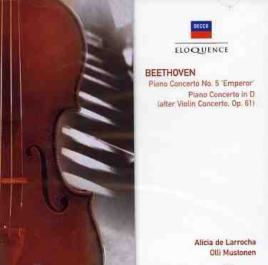 Beethoven: Pno Cto No 5 / Vln Cto in D (Pno Arr) - Beethoven / Larrocha / Mustonen / Lapo / Mehta - Musik - ELOQUENCE - 0028947627289 - 8. november 2004