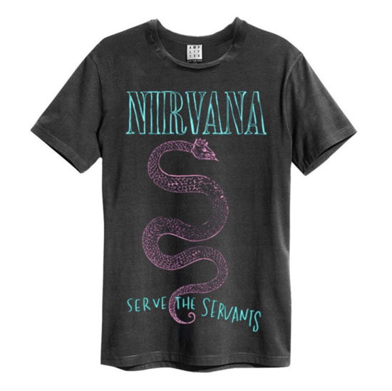 Nirvana Serve The Serpents Amplified Vintage Charcoal X Large T Shirt - Nirvana - Fanituote - AMPLIFIED - 5054488393289 - keskiviikko 1. heinäkuuta 2020