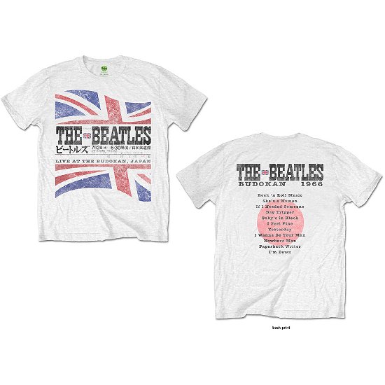 The Beatles Unisex T-Shirt: Budokan Set List (Back Print) - The Beatles - Produtos - Apple Corps - Apparel - 5055979937289 - 